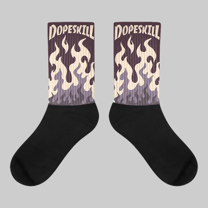 Burgundy Crush 3s DopeSkill Sublimated Socks FIRE Graphic sold by DopeSkill