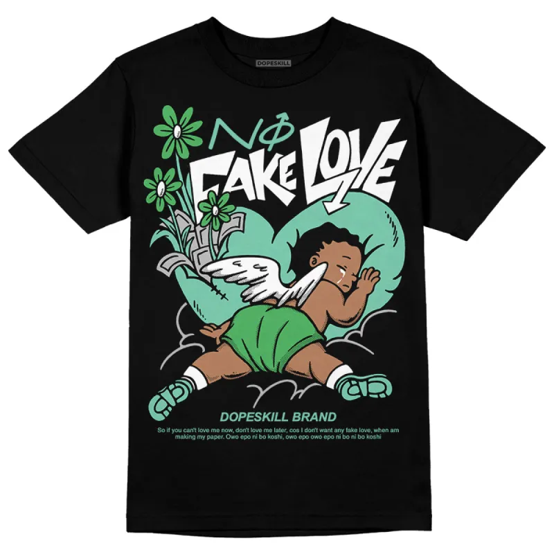 Green Glow 1s DopeSkill T-Shirt No Fake Love Graphic made by DopeSkill