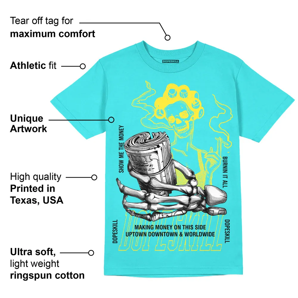 Cyan Burst 9060 DopeSkill Virtual Blue T-Shirt Show Me The Money Graphic sold by DopeSkill product image thumbnail 2