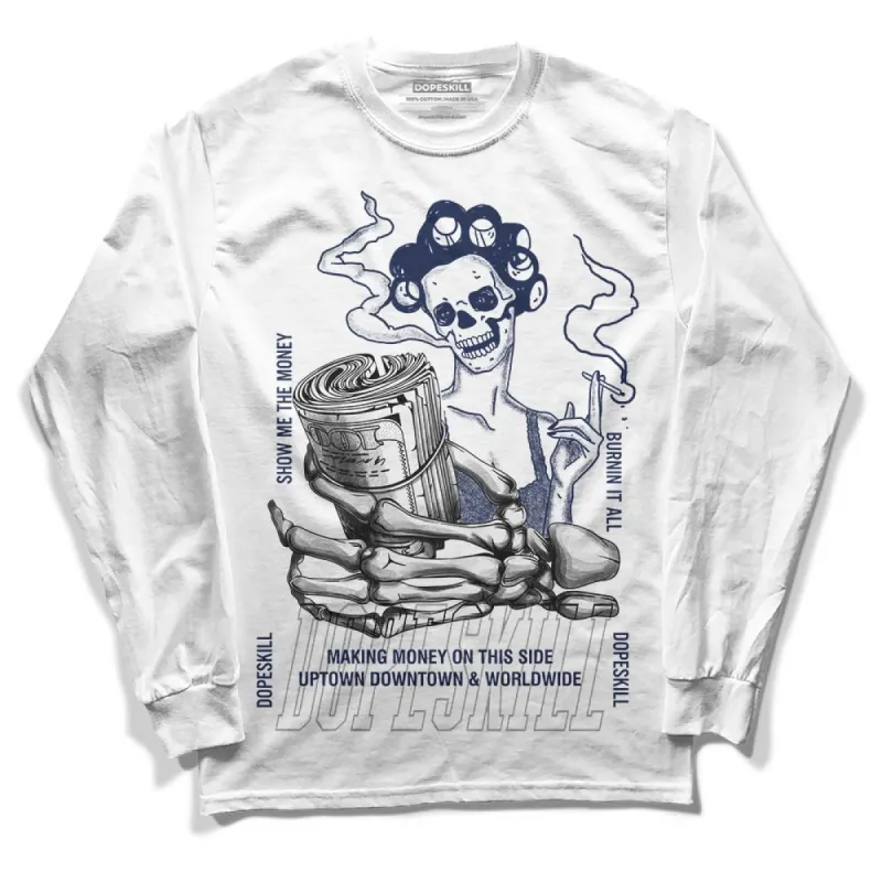 AJ Spizike White Obsidian DopeSkill Long Sleeve T-Shirt Show Me The Money Graphic sold by DopeSkill