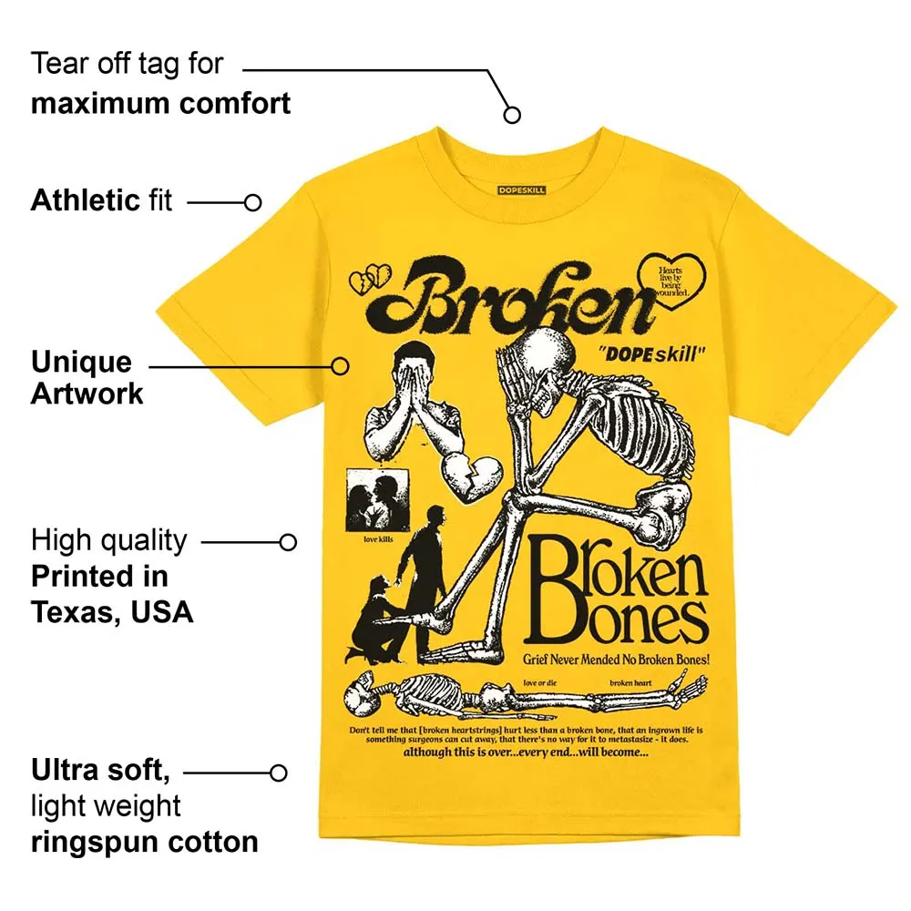 Yellow Collection DopeSkill Gold T-shirt Broken Bones Graphic sold by DopeSkill product image thumbnail 2
