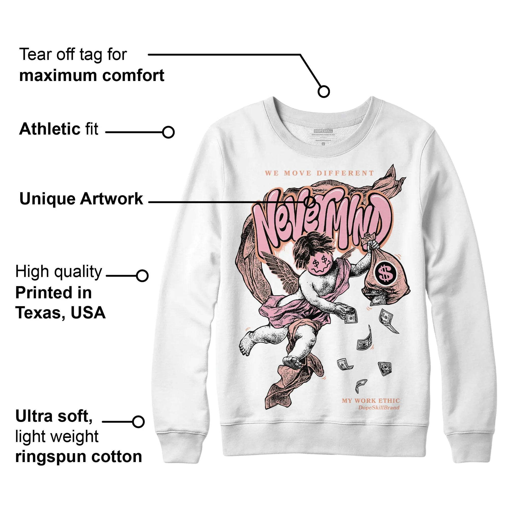 Legend Pink 11s DopeSkill Sweatshirt Nevermind Graphic sold by DopeSkill product image thumbnail 3