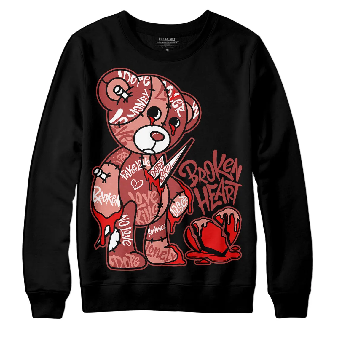 Dune Red 13s DopeSkill Sweatshirt Broken Heart Graphic sold by DopeSkill product image thumbnail 2