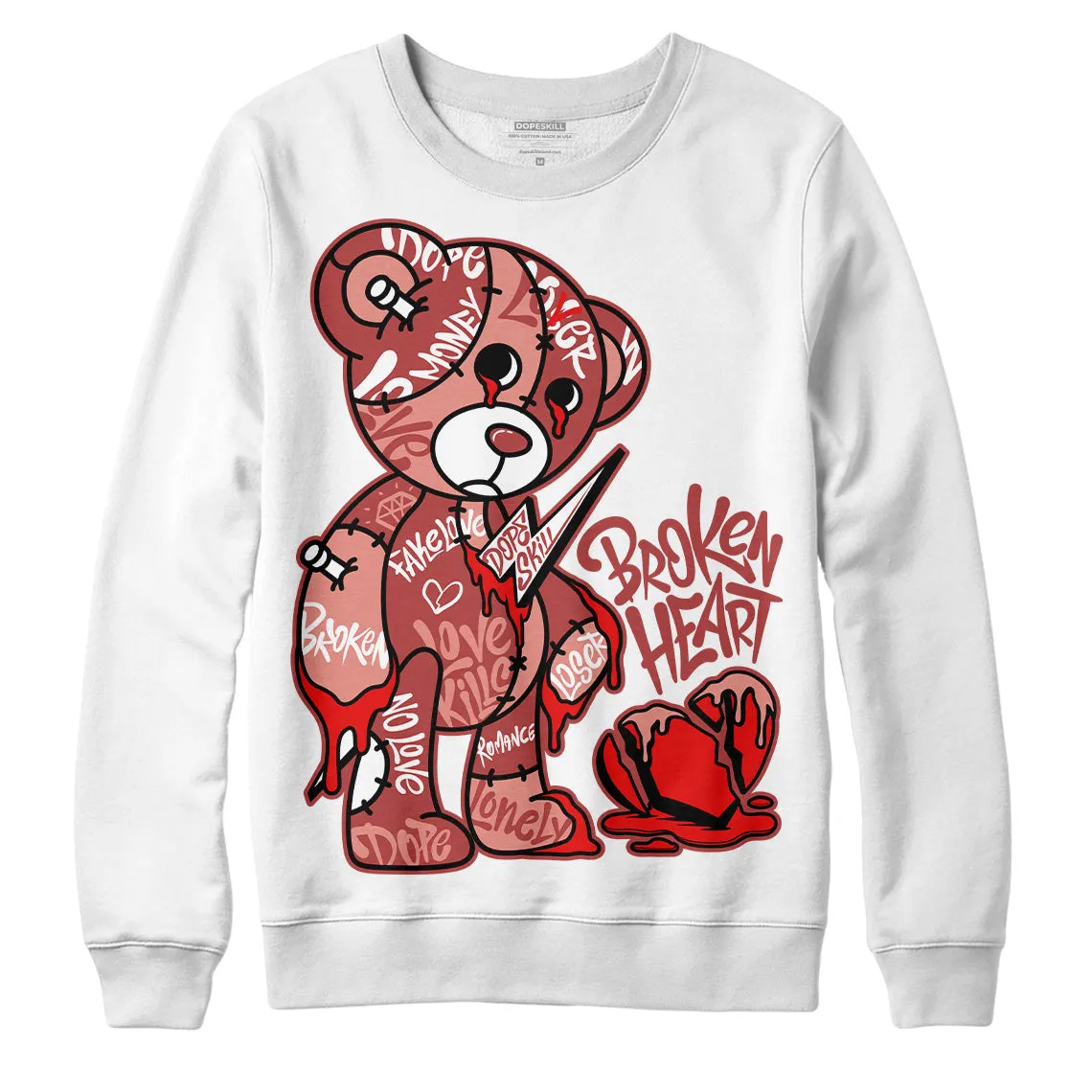 Dune Red 13s DopeSkill Sweatshirt Broken Heart Graphic sold by DopeSkill