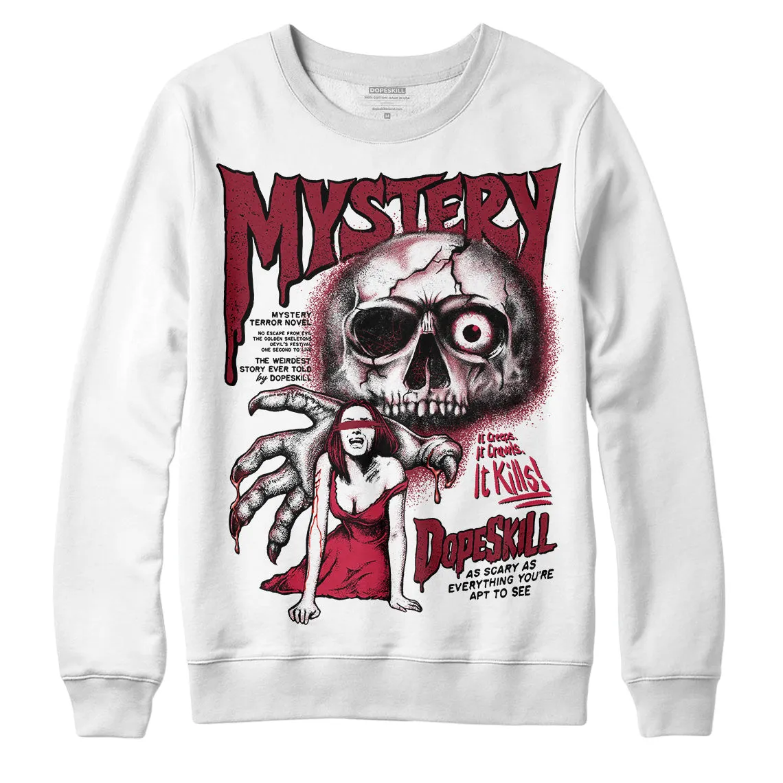 85 Metallic Burgundy 1s DopeSkill Sweatshirt Mystery Ghostly Grasp Graphic sold by DopeSkill
