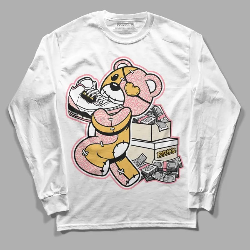 Red Stardust 3s DopeSkill Long Sleeve T-Shirt Bear Steals Sneaker Graphic sold by DopeSkill