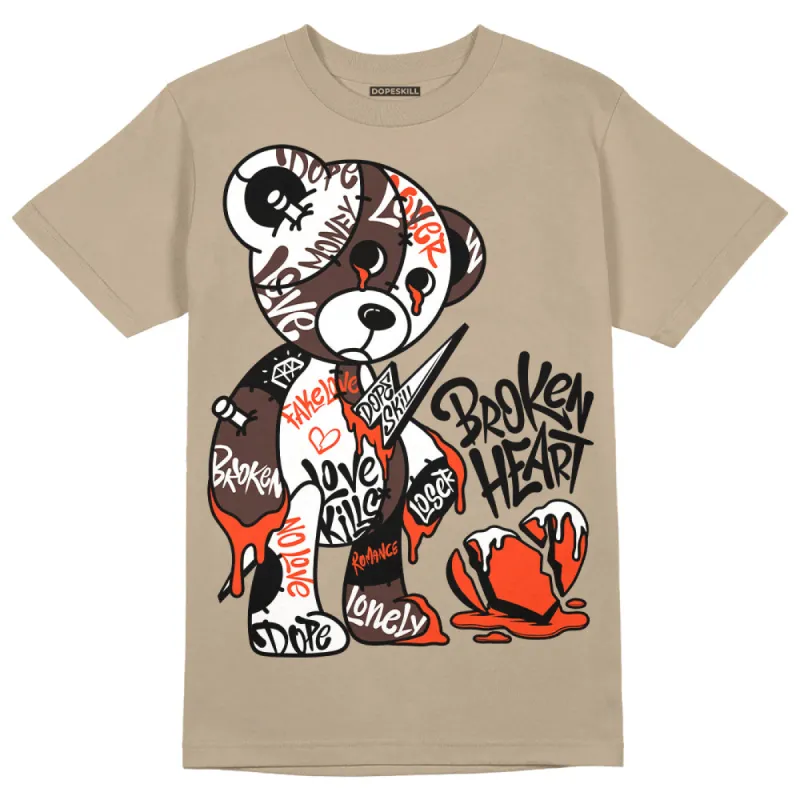 Latte 1s DopeSkill Medium Brown T-shirt Broken Heart Graphic sold by DopeSkill
