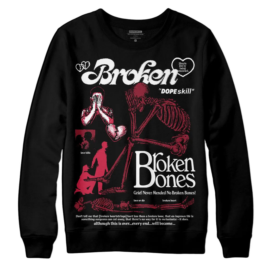 85 Metallic Burgundy 1s DopeSkill Sweatshirt Broken Bones Graphic sold by DopeSkill product image thumbnail 2