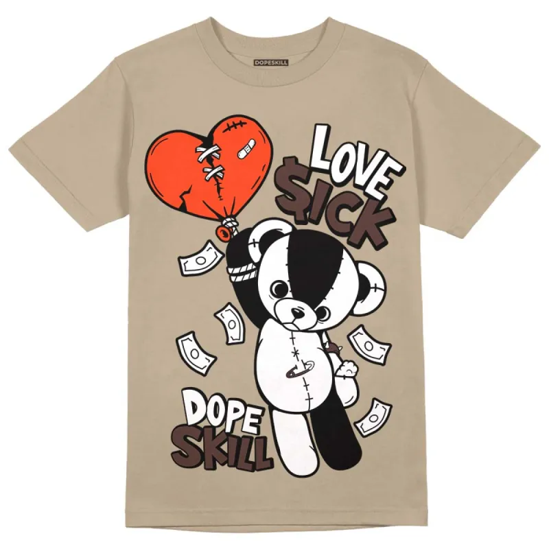 Latte 1s DopeSkill Medium Brown T-shirt Love Sick Graphic sold by DopeSkill
