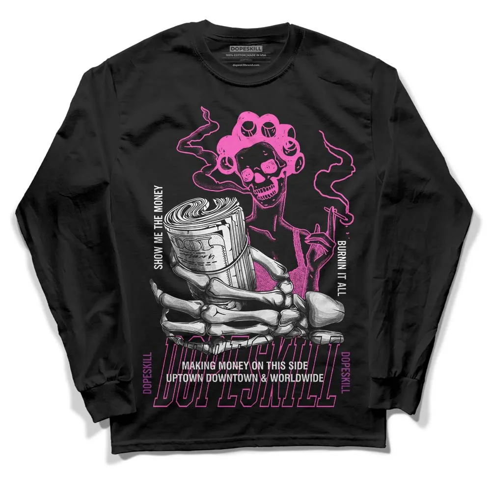 Hyper Violet 4s DopeSkill Long Sleeve T-Shirt Show Me The Money Graphic sold by DopeSkill product image thumbnail 2