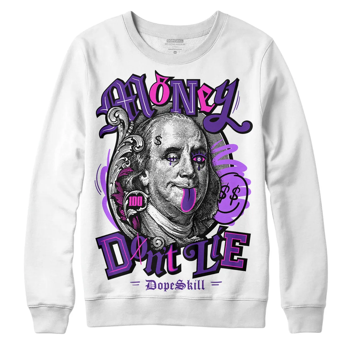 PURPLE Collection DopeSkill Sweatshirt Money Don't Lie Graphic sold by DopeSkill product image thumbnail 2