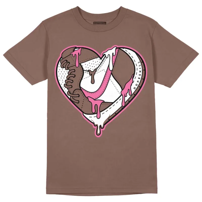 Dunk Smokey Mauve Playful Pink White Brown DopeSkill Brown Savana T-shirt Heart Jordan Graphic sold by DopeSkill