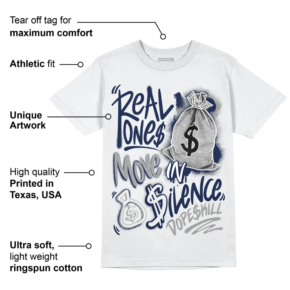 AJ Spizike White Obsidian DopeSkill T-Shirt Real Ones Move In Silence Graphic sold by DopeSkill product image thumbnail 3