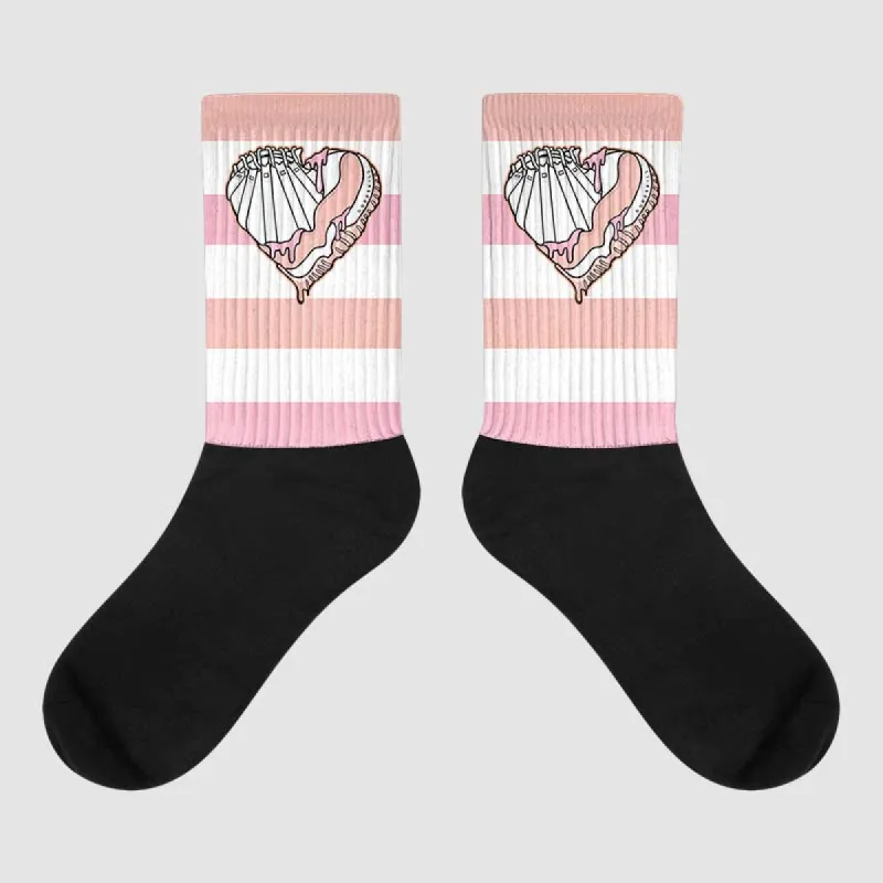 Legend Pink 11s DopeSkill Sublimated Socks Horizontal Stripes Graphic sold by DopeSkill