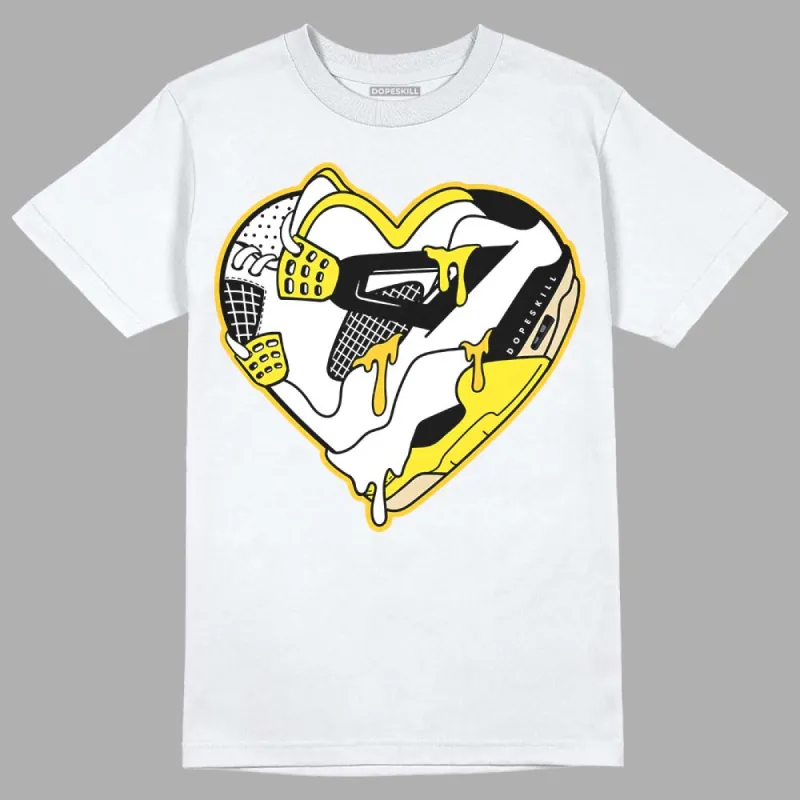 Vivid Sulfur 4s DopeSkill T-Shirt Heart Jordan 4 Graphic sold by DopeSkill