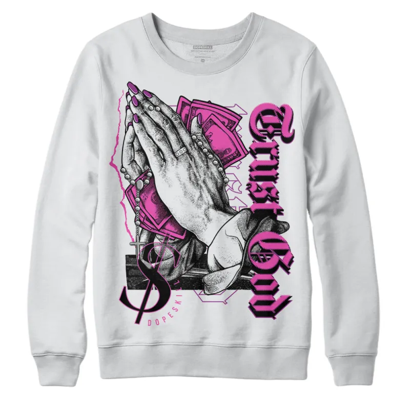 Hyper Violet 4s DopeSkill Sweatshirt Trust God Graphic sold by DopeSkill