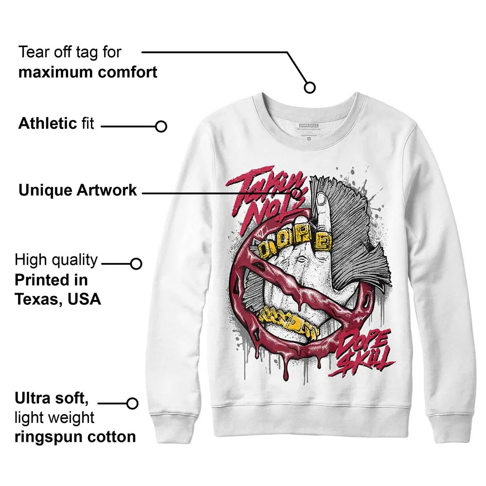 85 Metallic Burgundy 1s DopeSkill Sweatshirt Takin No L's Graphic sold by DopeSkill product image thumbnail 3