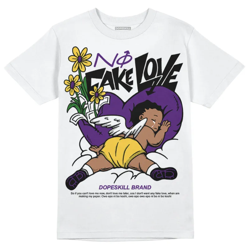 Field Purple 12s DopeSkill T-Shirt No Fake Love Graphic sold by DopeSkill