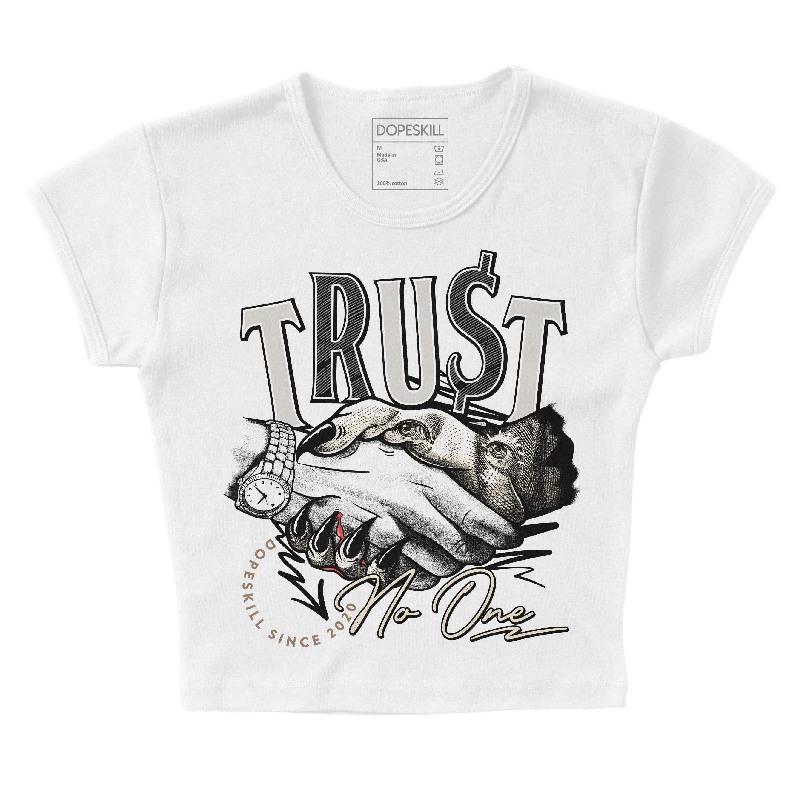 Sail 5s DopeSkill Women's Crop Top Trust No One Graphic sold by DopeSkill