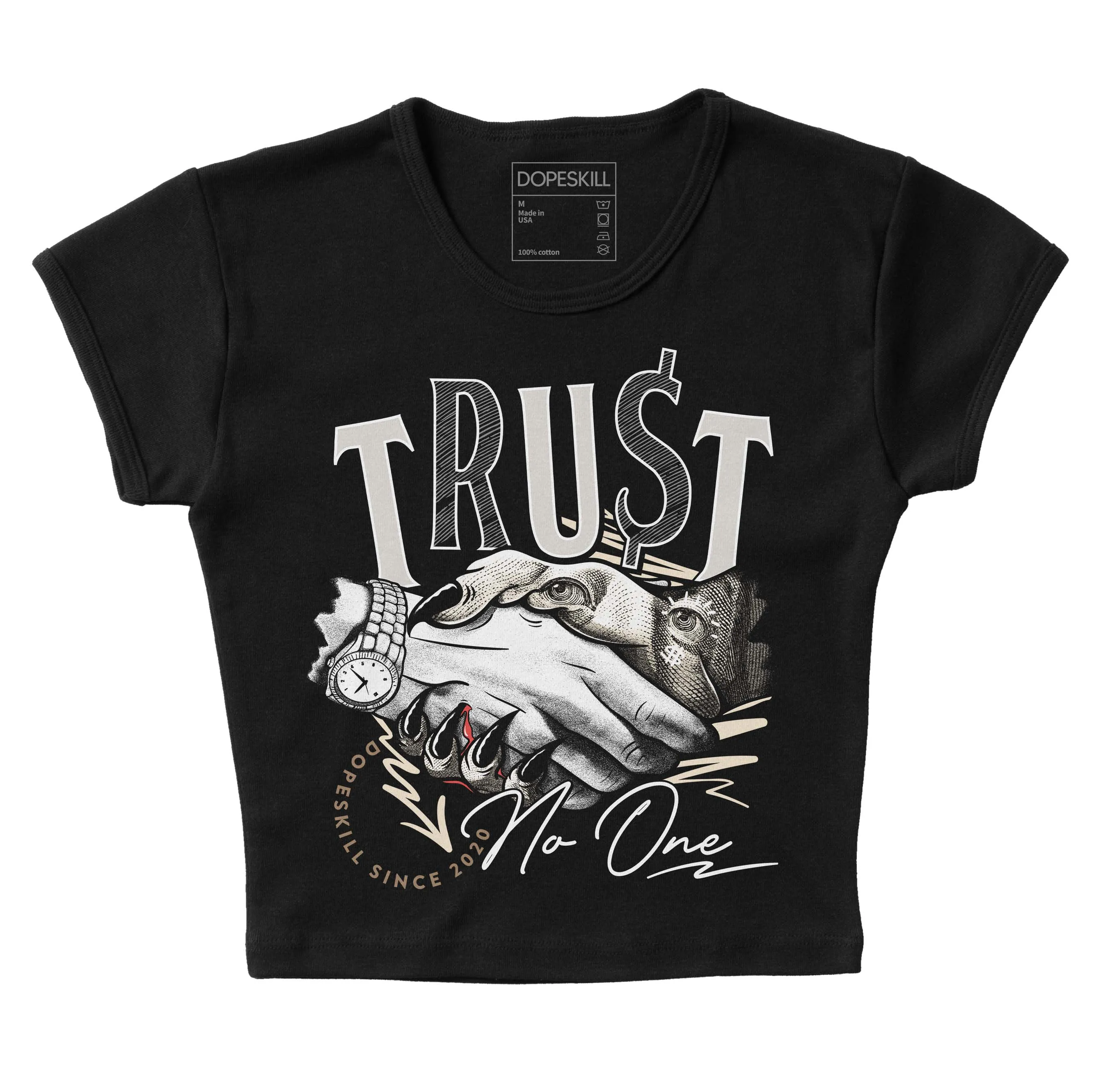 Sail 5s DopeSkill Women's Crop Top Trust No One Graphic sold by DopeSkill product image thumbnail 2