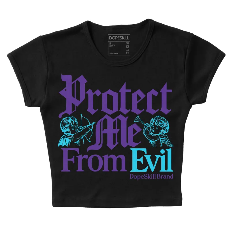 PURPLE Collection DopeSkill Women's Crop Top Protect Me From Evil Graphic sold by DopeSkill
