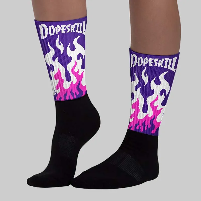 PURPLE Collection DopeSkill Sublimated Socks FIRE Graphic sold by DopeSkill product image thumbnail 3