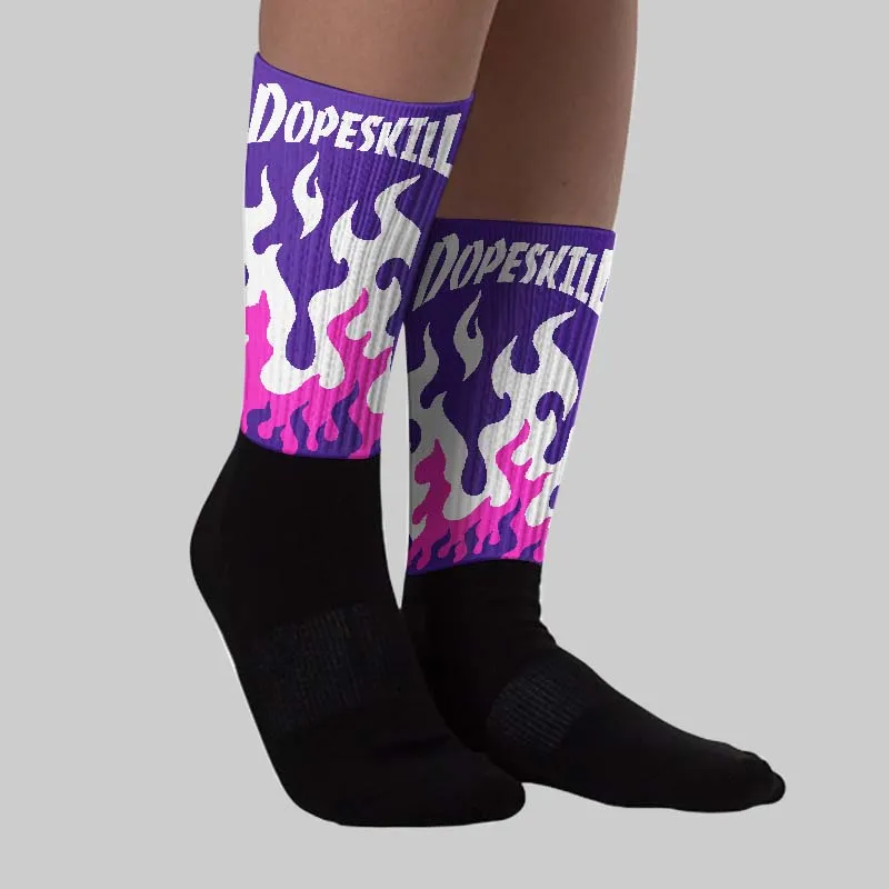 PURPLE Collection DopeSkill Sublimated Socks FIRE Graphic sold by DopeSkill product image thumbnail 2