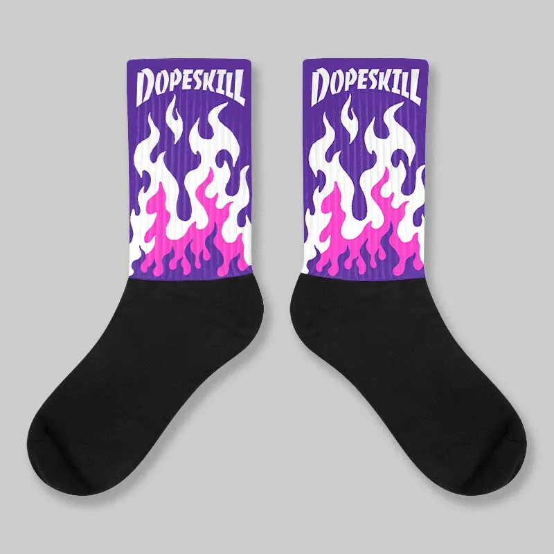 PURPLE Collection DopeSkill Sublimated Socks FIRE Graphic sold by DopeSkill