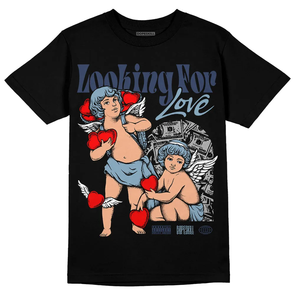 Diffused Blue Sail Grey White 1s DopeSkill T-Shirt Looking For Love Graphic sold by DopeSkill product image thumbnail 2