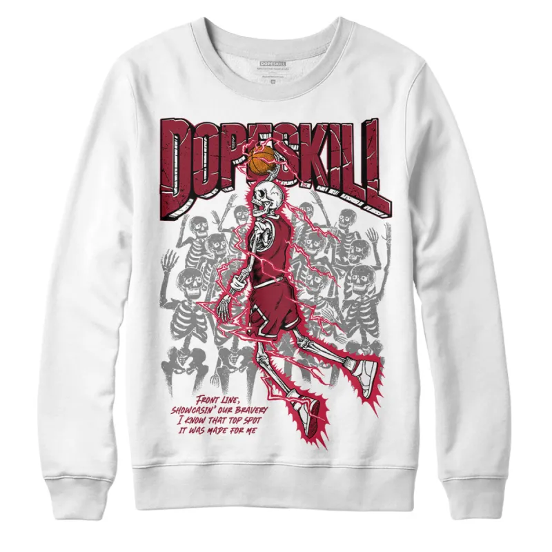 85 Metallic Burgundy 1s DopeSkill Sweatshirt Thunder Dunk Graphic sold by DopeSkill