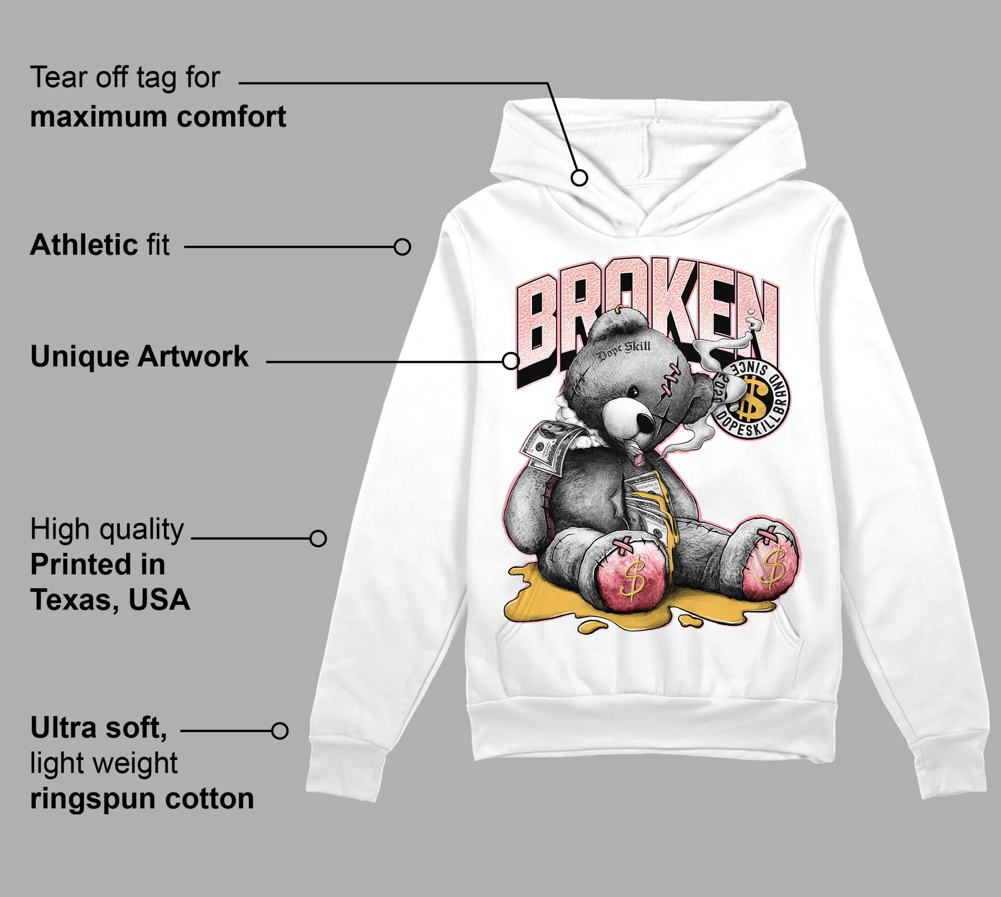 Red Stardust 3s DopeSkill Hoodie Sweatshirt Sick Bear Graphic sold by DopeSkill product image thumbnail 3