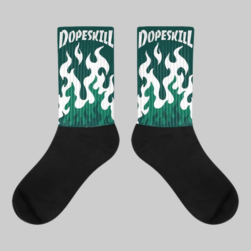 Oxidized Green 4s DopeSkill Sublimated Socks FIRE Graphic sold by DopeSkill
