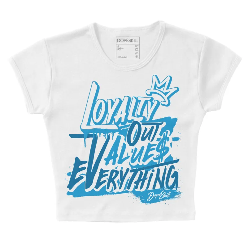 Military Blue 4s DopeSkill Women's Crop Top LOVE Graphic sold by DopeSkill