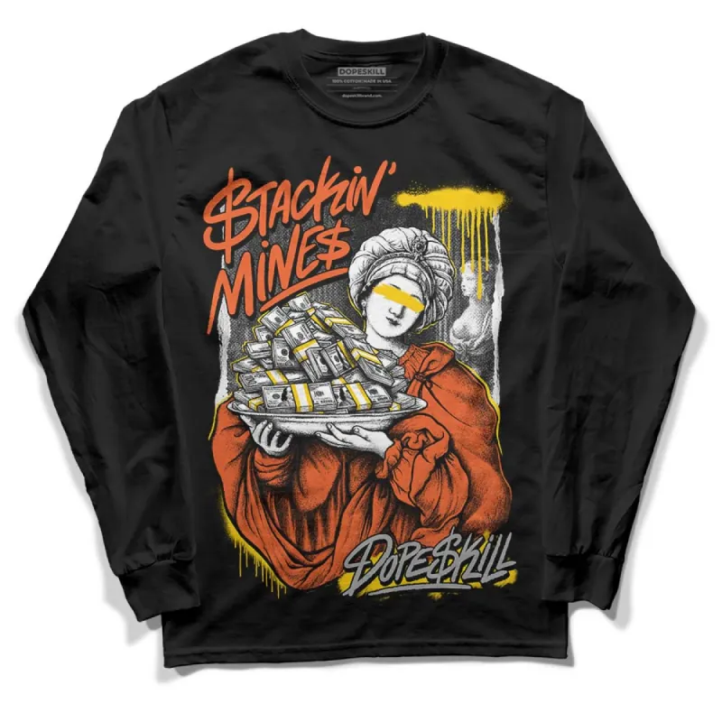 Georgia Peach 3s DopeSkill Long Sleeve T-Shirt Stackin Mines Graphic sold by DopeSkill