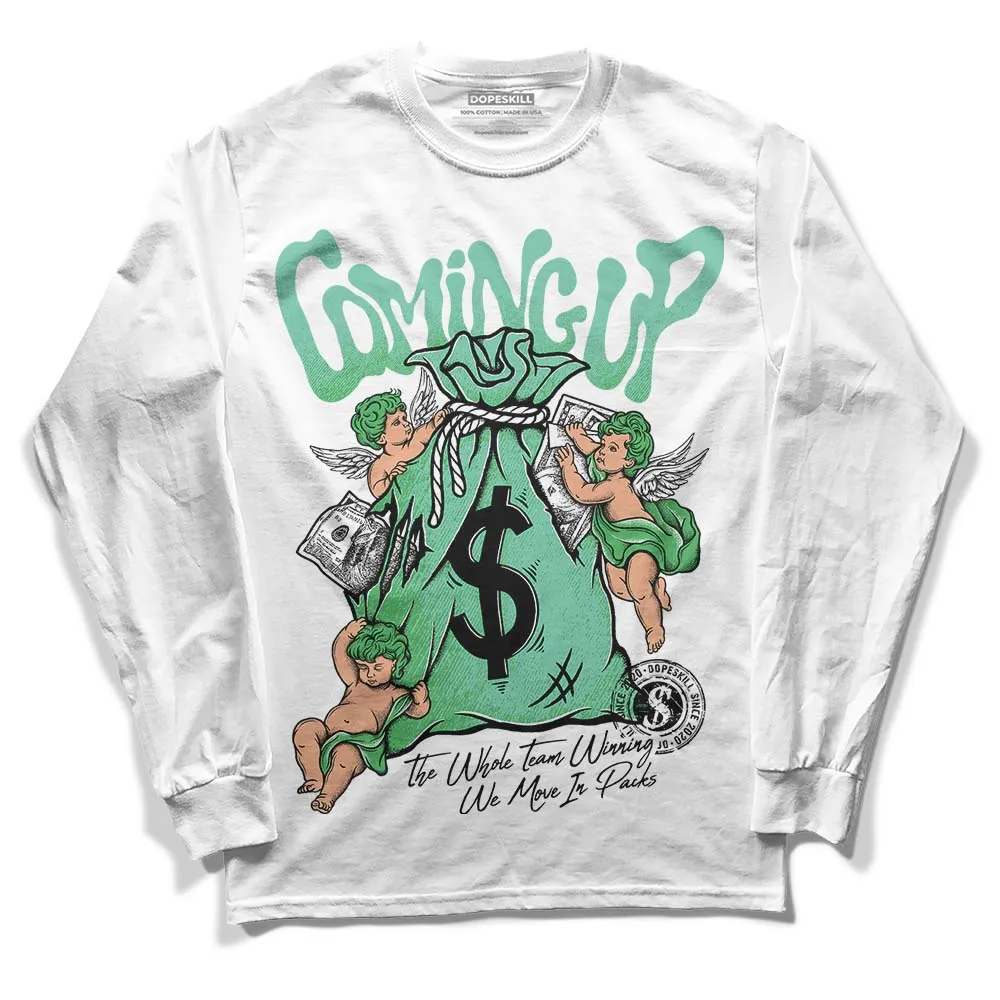 Green Glow 1s DopeSkill Long Sleeve T-Shirt Money Bag Coming Up Graphic sold by DopeSkill product image thumbnail 2