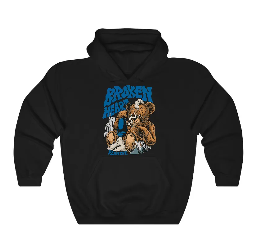 Military Blue 4s Flontae Hoodie Sweatshirt Broken Heart Graphic sold by Flontae Clothing product image thumbnail 2