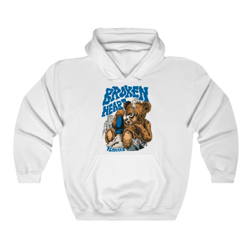 Military Blue 4s Flontae Hoodie Sweatshirt Broken Heart Graphic sold by Flontae Clothing
