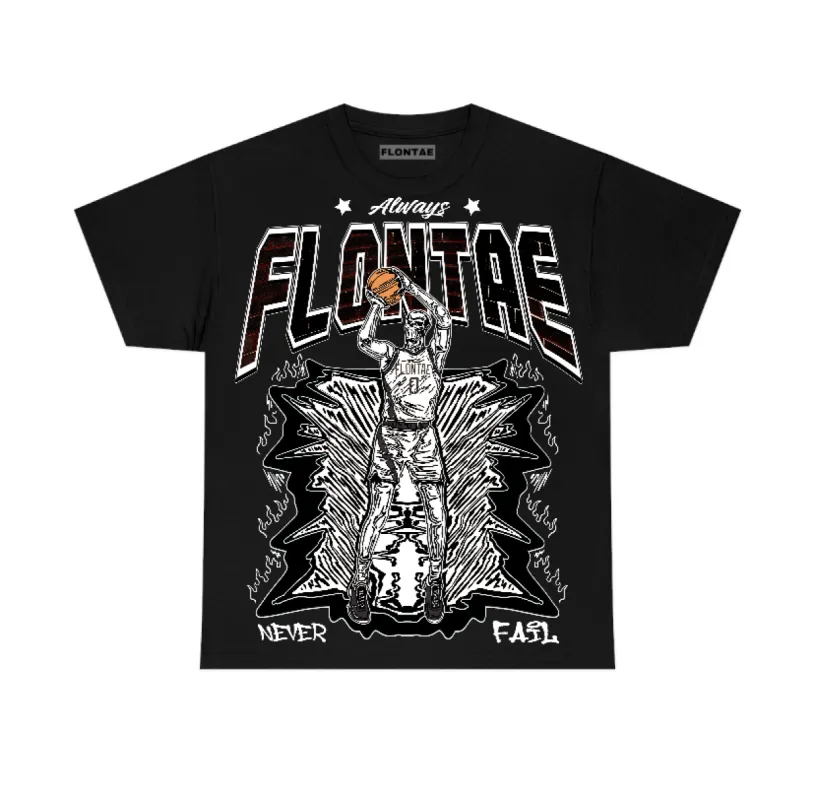 White Thunder 4s Flontae T-Shirt Never Fail Graphic made by Flontae Clothing