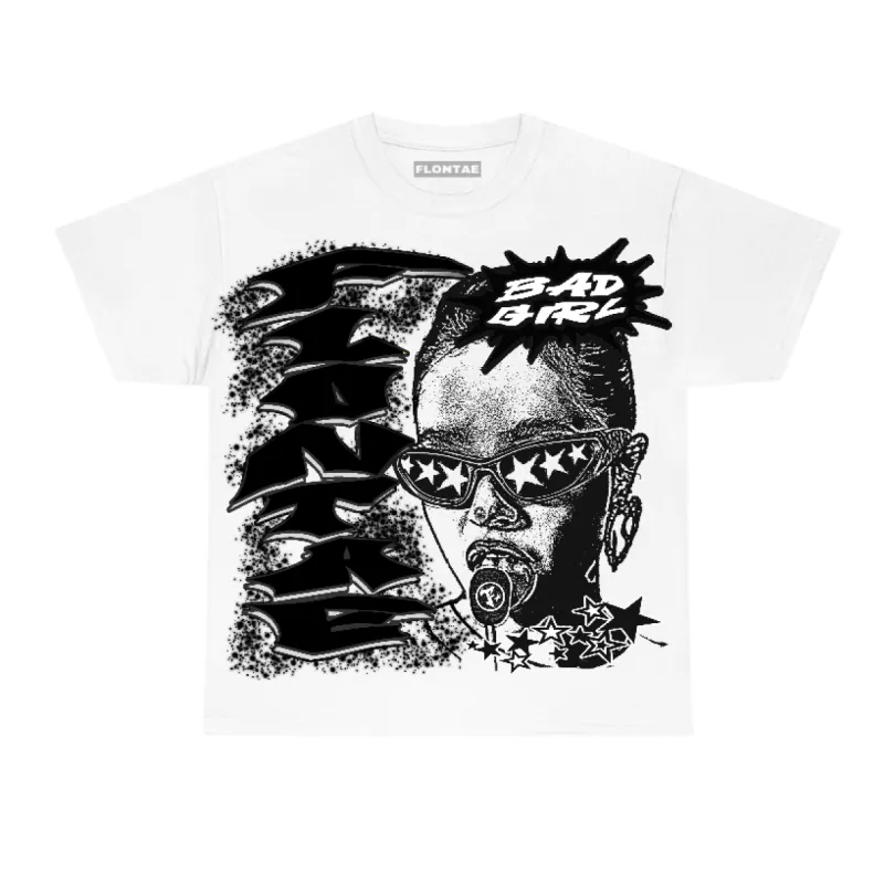 White Thunder 4s Flontae T-Shirt Baddie Graphic sold by Flontae Clothing