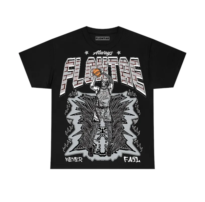 Wolf Grey 12s Flontae T-Shirt Never Fail Graphic sold by Flontae Clothing