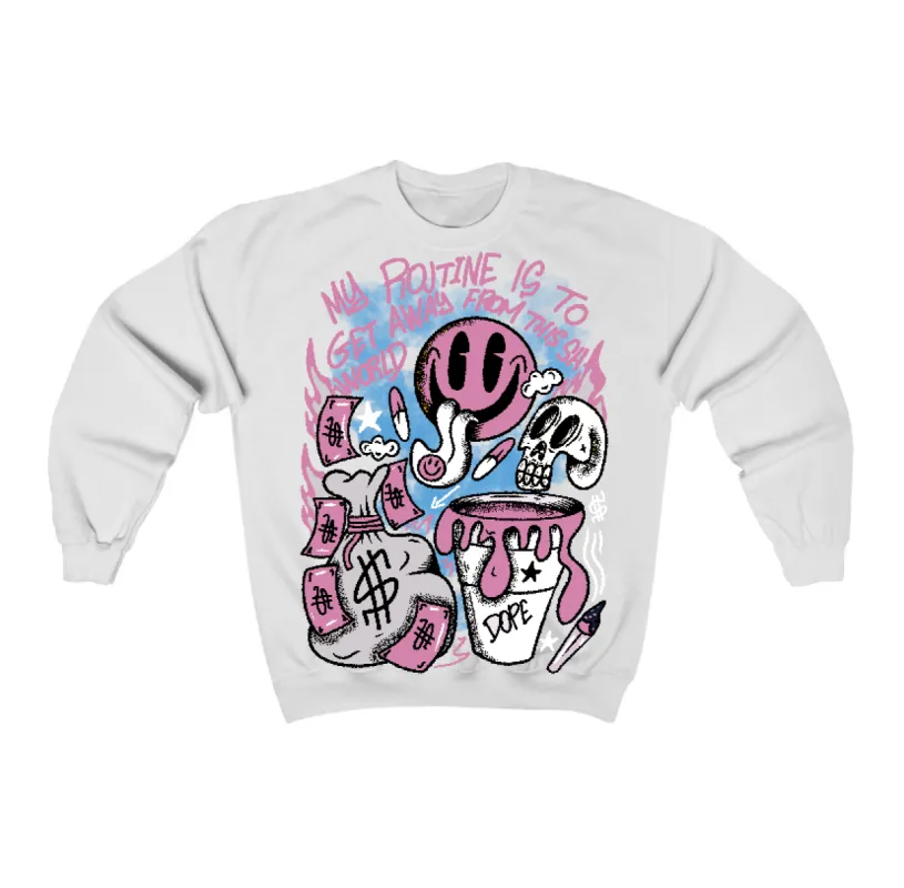 Orchid 4s Flontae Crewneck Sweatshirt Stay Out Graphic sold by Flontae Clothing