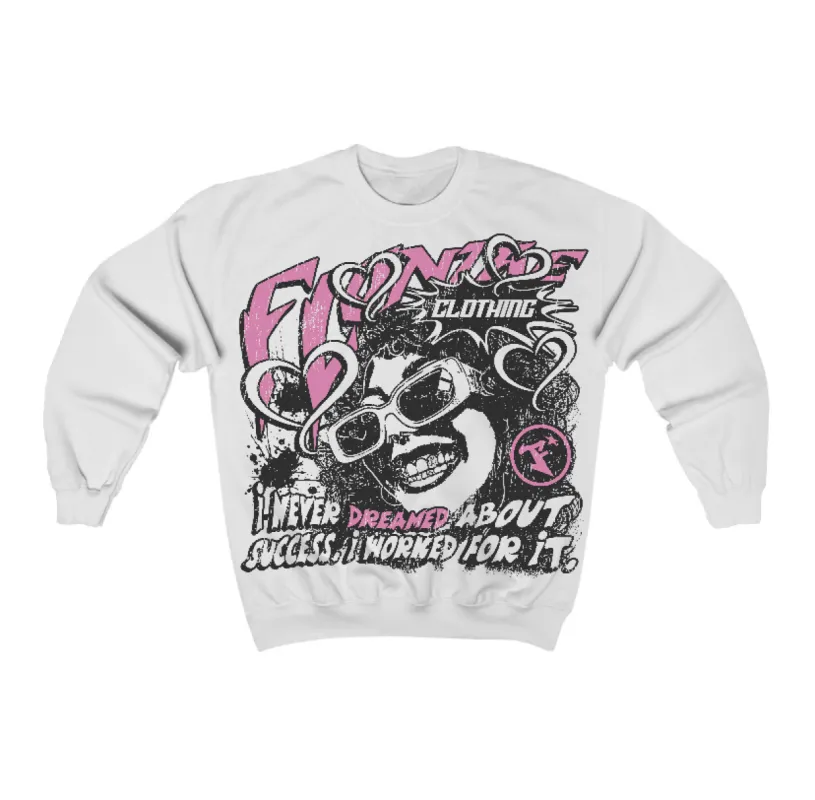 Orchid 4s Flontae Crewneck Sweatshirt Never Dream Graphic sold by Flontae Clothing