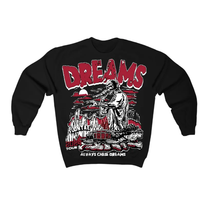 Black Toe 14s Flontae Crewneck Sweatshirt Always Chase Dreams Graphic sold by Flontae Clothing
