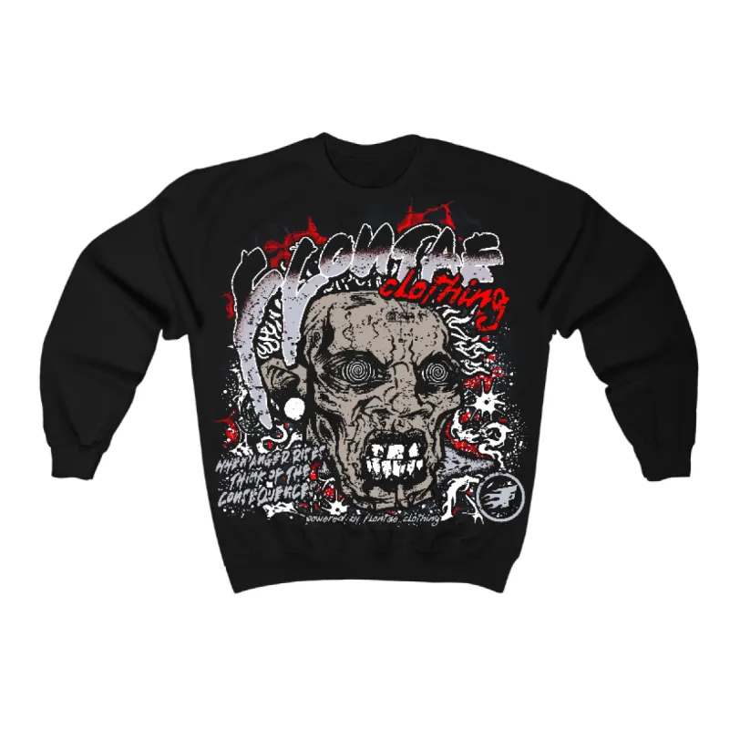 Black Cement 3s Flontae Crewneck Sweatshirt Consequences Graphic sold by Flontae Clothing