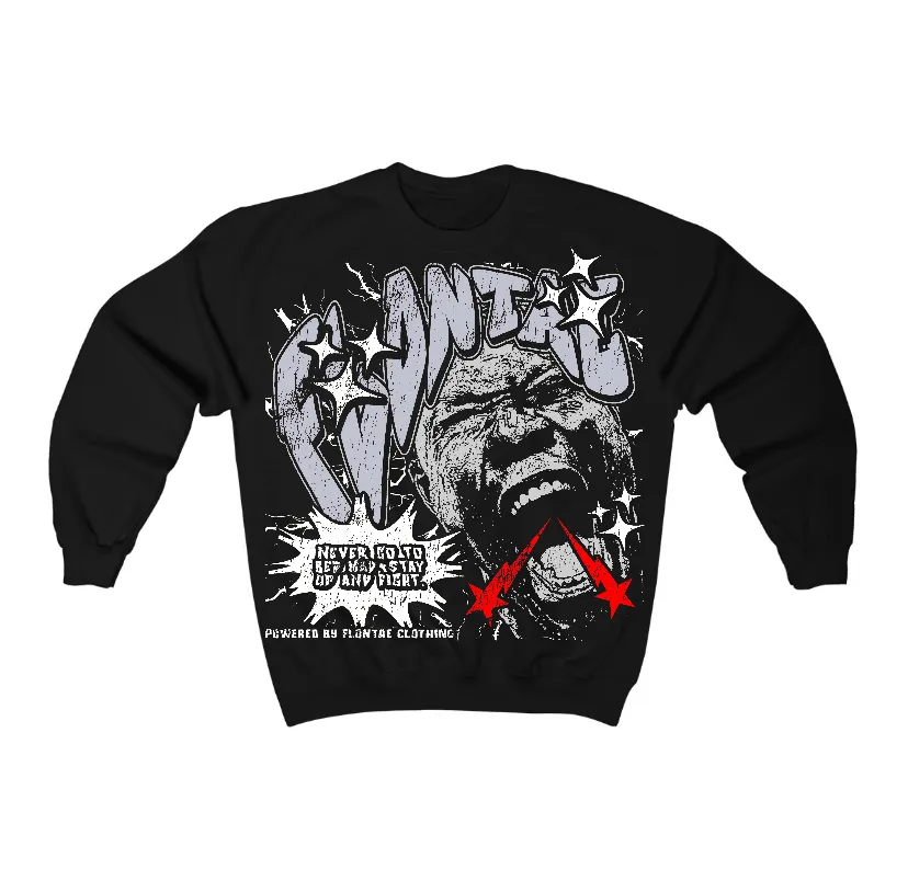 Black Cement 3s Flontae Crewneck Sweatshirt Never Quit Graphic sold by Flontae Clothing