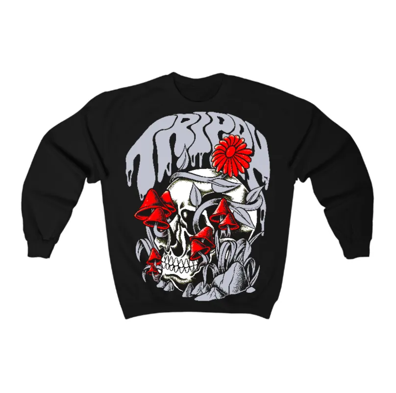 Black Cement 3s Flontae Sweatshirt Trippin Graphic sold by Flontae Clothing