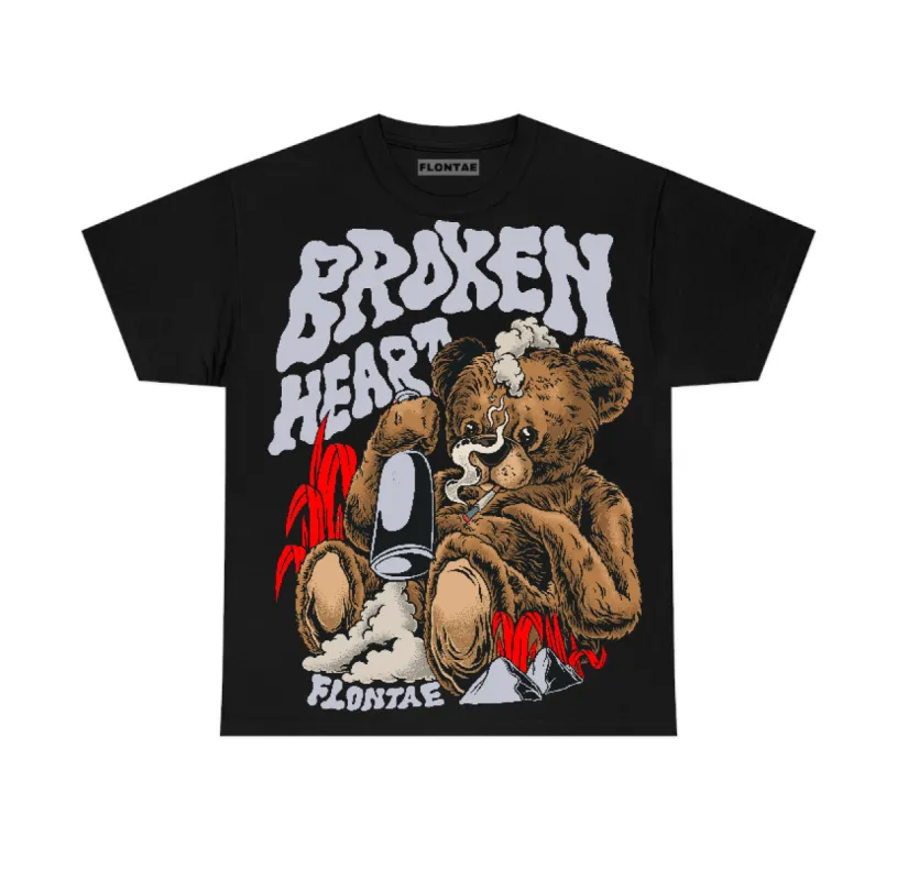 Black Cement 3s Flontae T-Shirt Broken Heart Graphic sold by Flontae Clothing