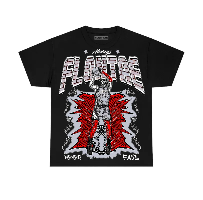 Black Cement 3s Flontae T-Shirt Never Fail Graphic sold by Flontae Clothing