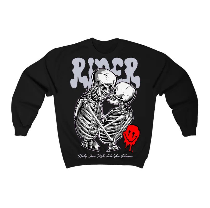 Black Cement 3s Flontae Crewneck Sweatshirt Rider Graphic sold by Flontae Clothing
