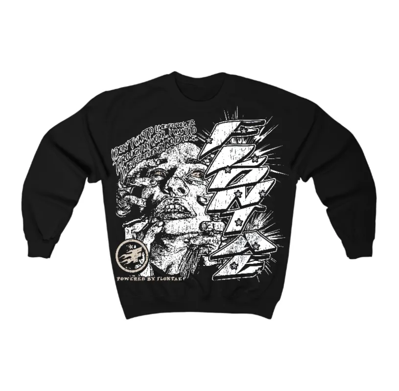 Reverse Metallic 5s Flontae Sweatshirt Forever Graphic sold by Flontae Clothing